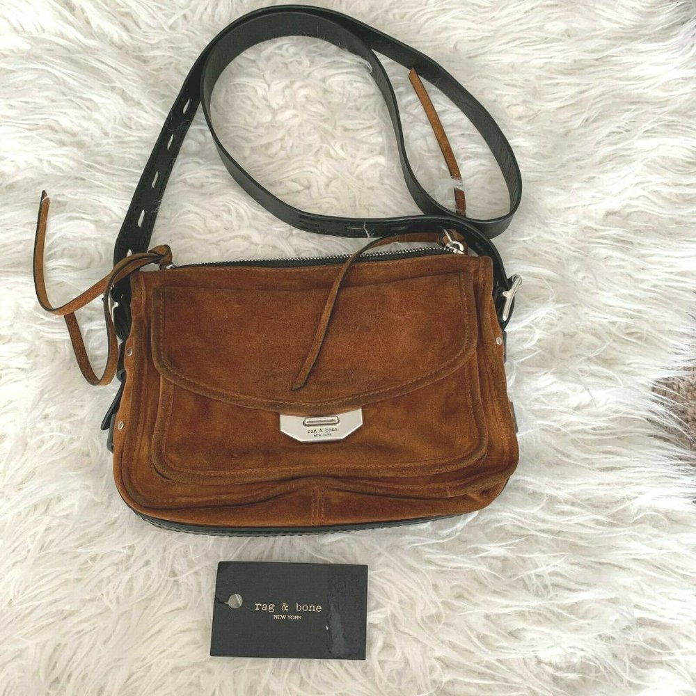 SOLD!Rag & Bone Small Field Suede Messenger Crossb - Picture 2 of 8